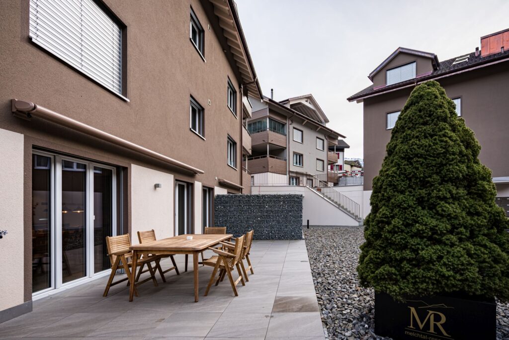 Ferienwohnung Steinbock - Terrasse