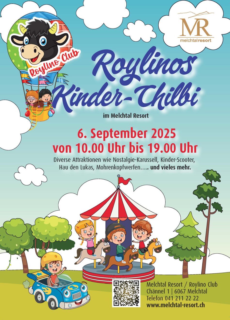 Roylino’s Kinder-Chilbi: Samstag, 06.09.2025, 10:00 – 19:00 Uhr